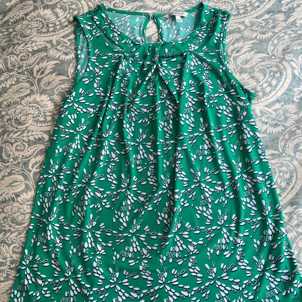 Green Floral Tank